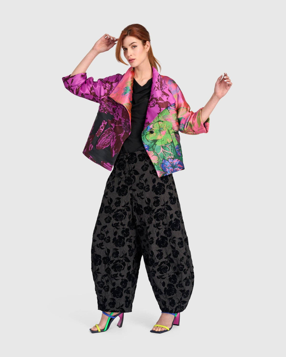 Attar Lantern Pants, Black Rose