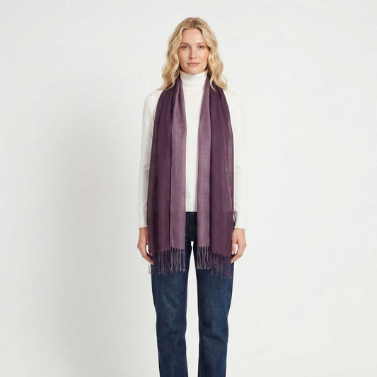 Alicia Adams Alpaca Derby Wrap in Mauve and Purple