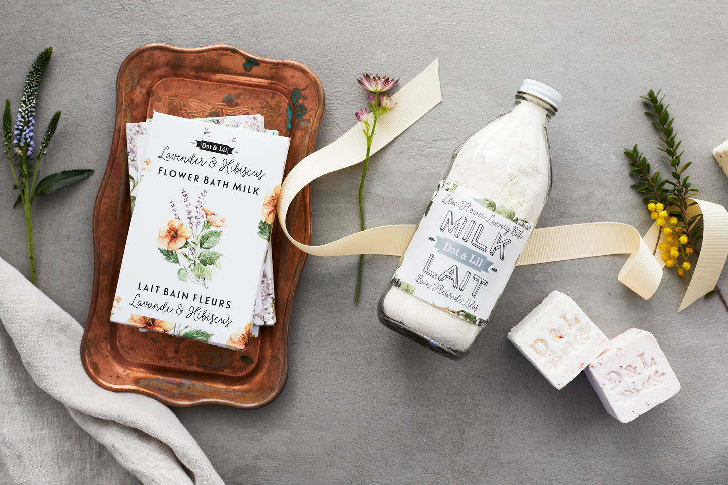 Lavender & Hibiscus Flower Bath Milk Sachet
