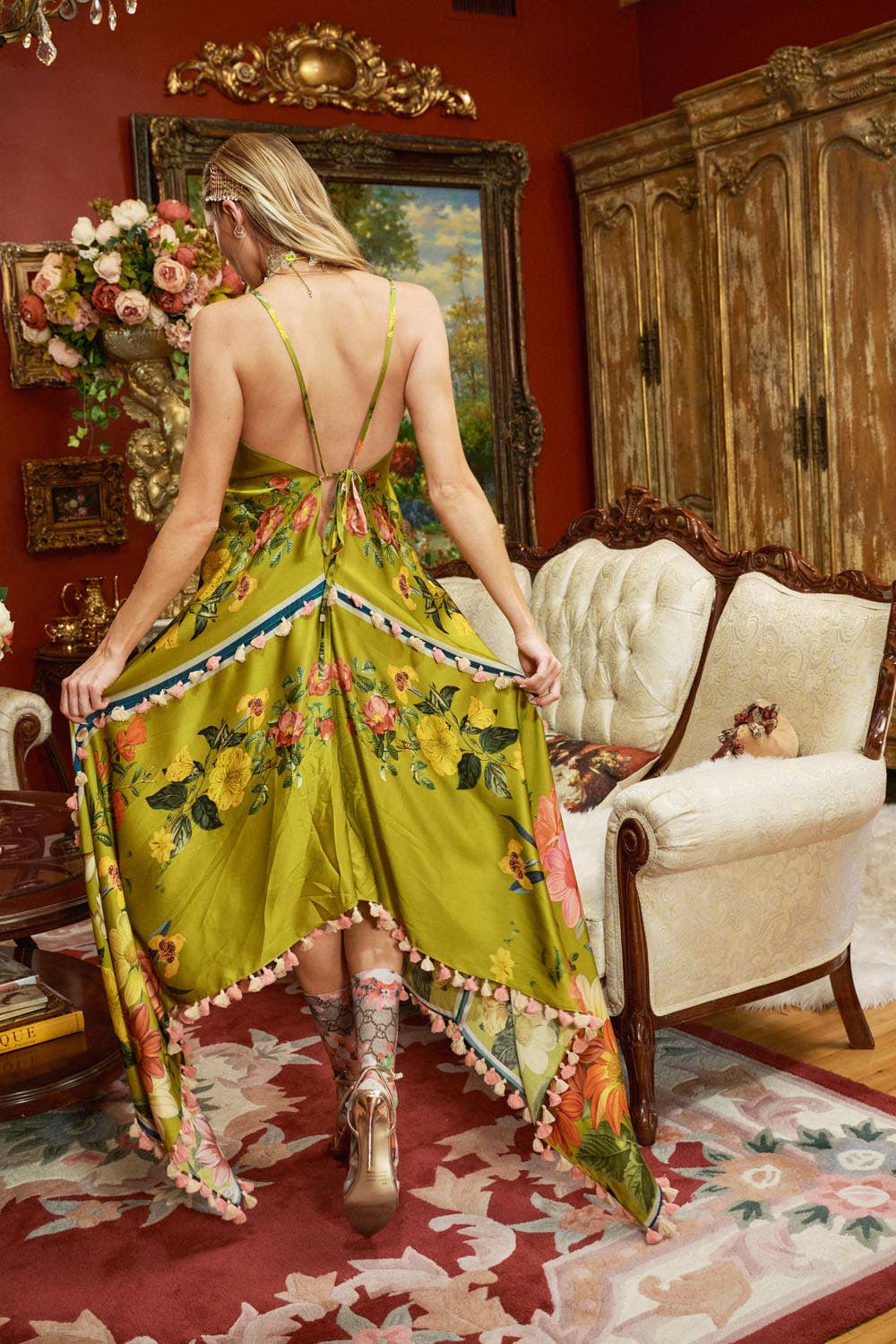 French Riviera Tasseled Dress