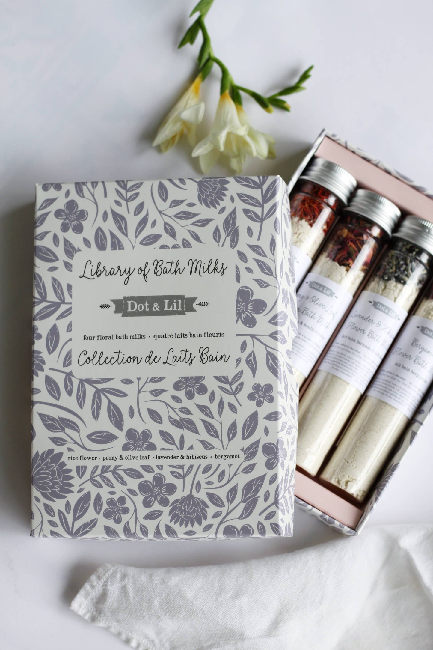 Library of bath milks gift set