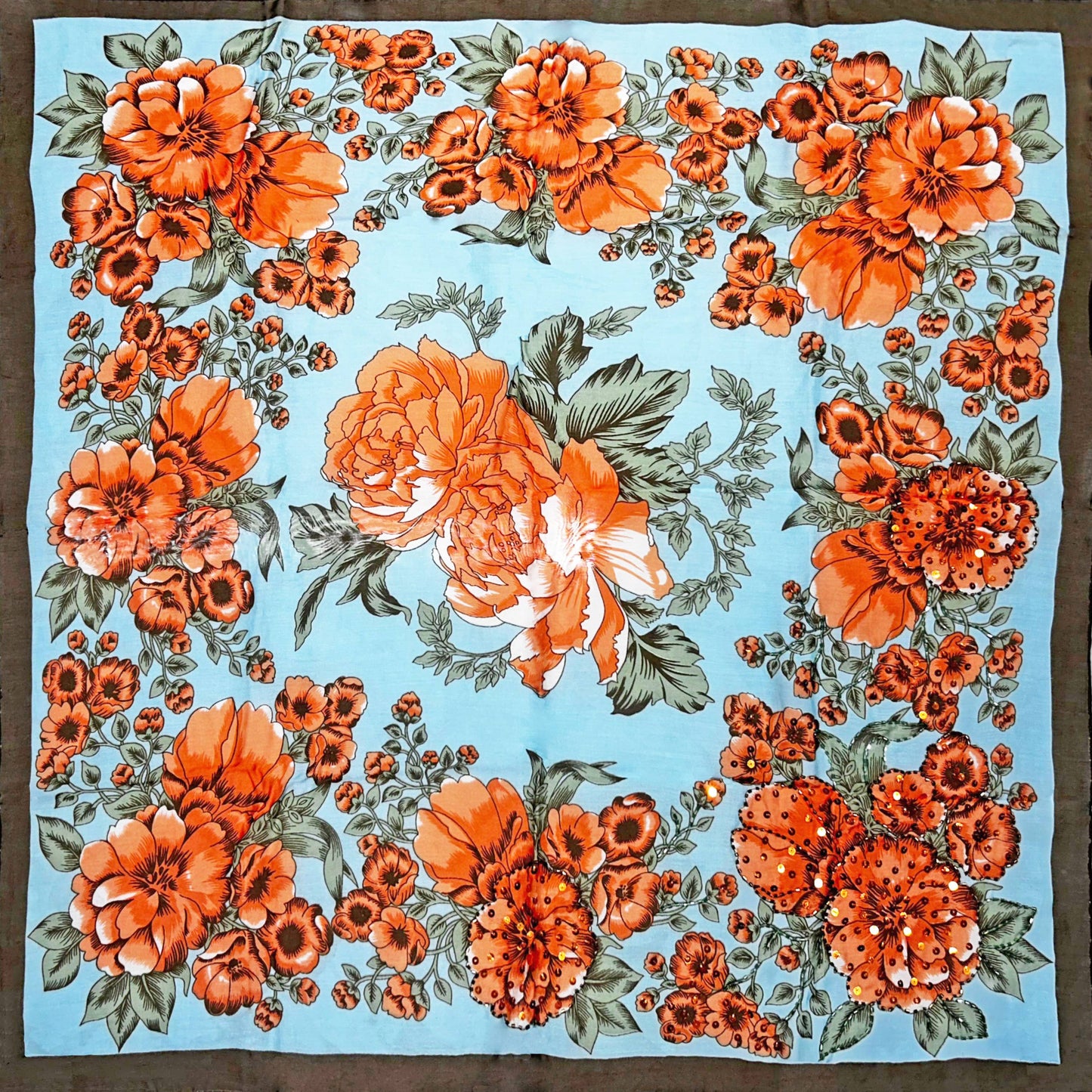 Beauty Hand Embellished Bandana Scarf