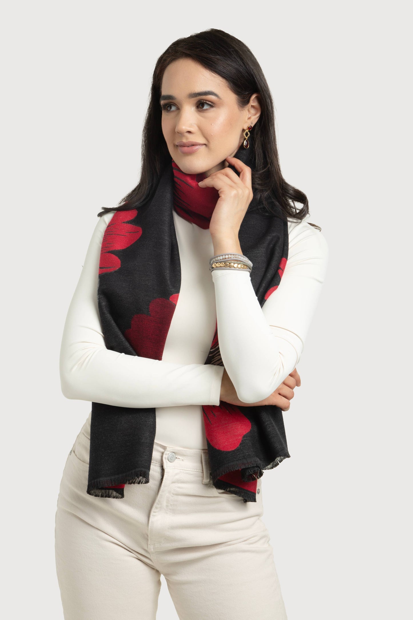 Fresh Floral Reversible Scarf