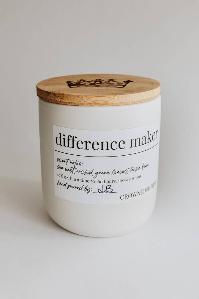 Difference Maker Candle - 10 oz - Made by Survivors