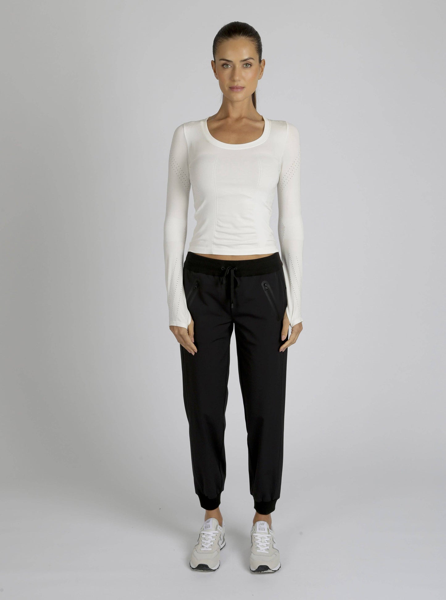 Seamless Scoop Neck Compression Top