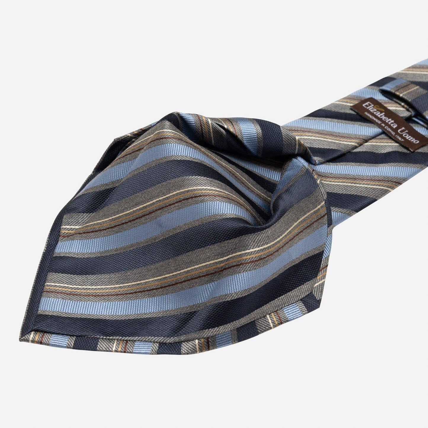 Espada - Silk Jacquard Tie - Blue and Grey