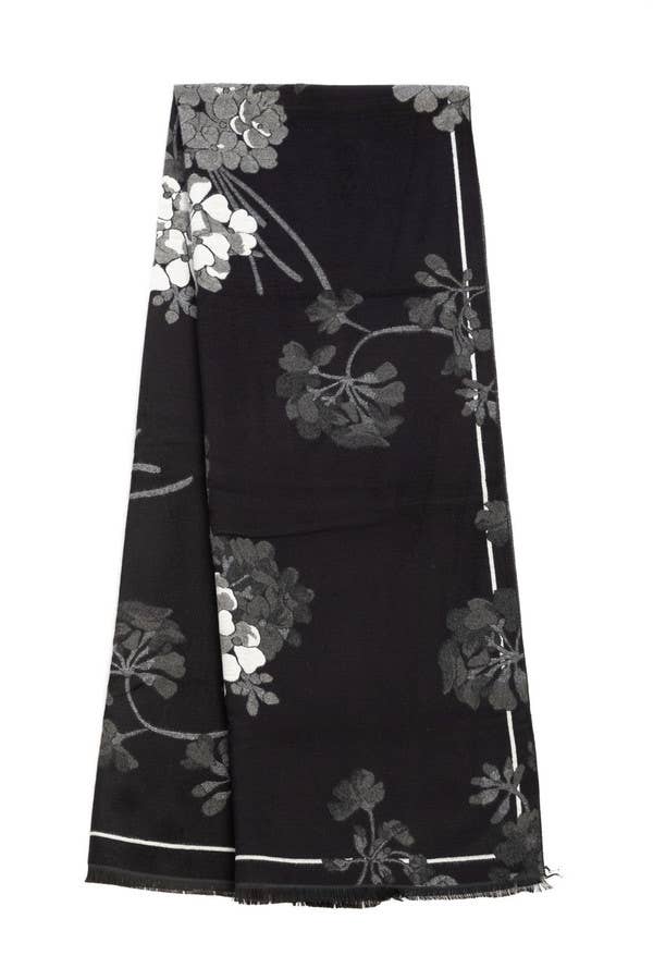 Reverse Floral Garden Printed Neck Scarf