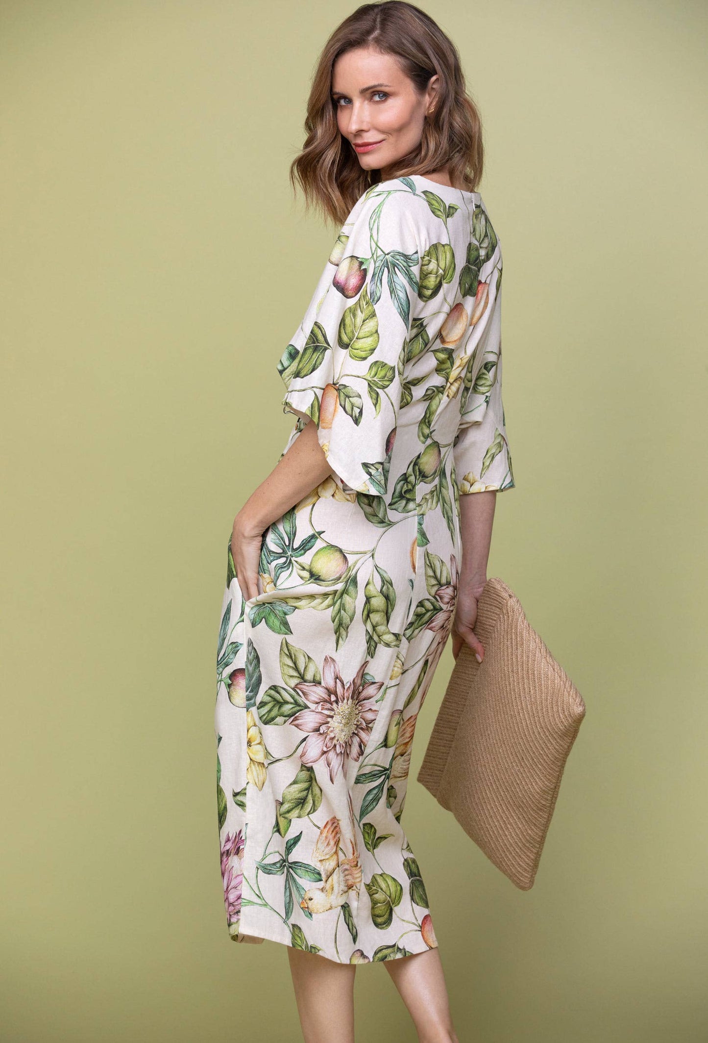 PASSION LINEN TWIST DRESS