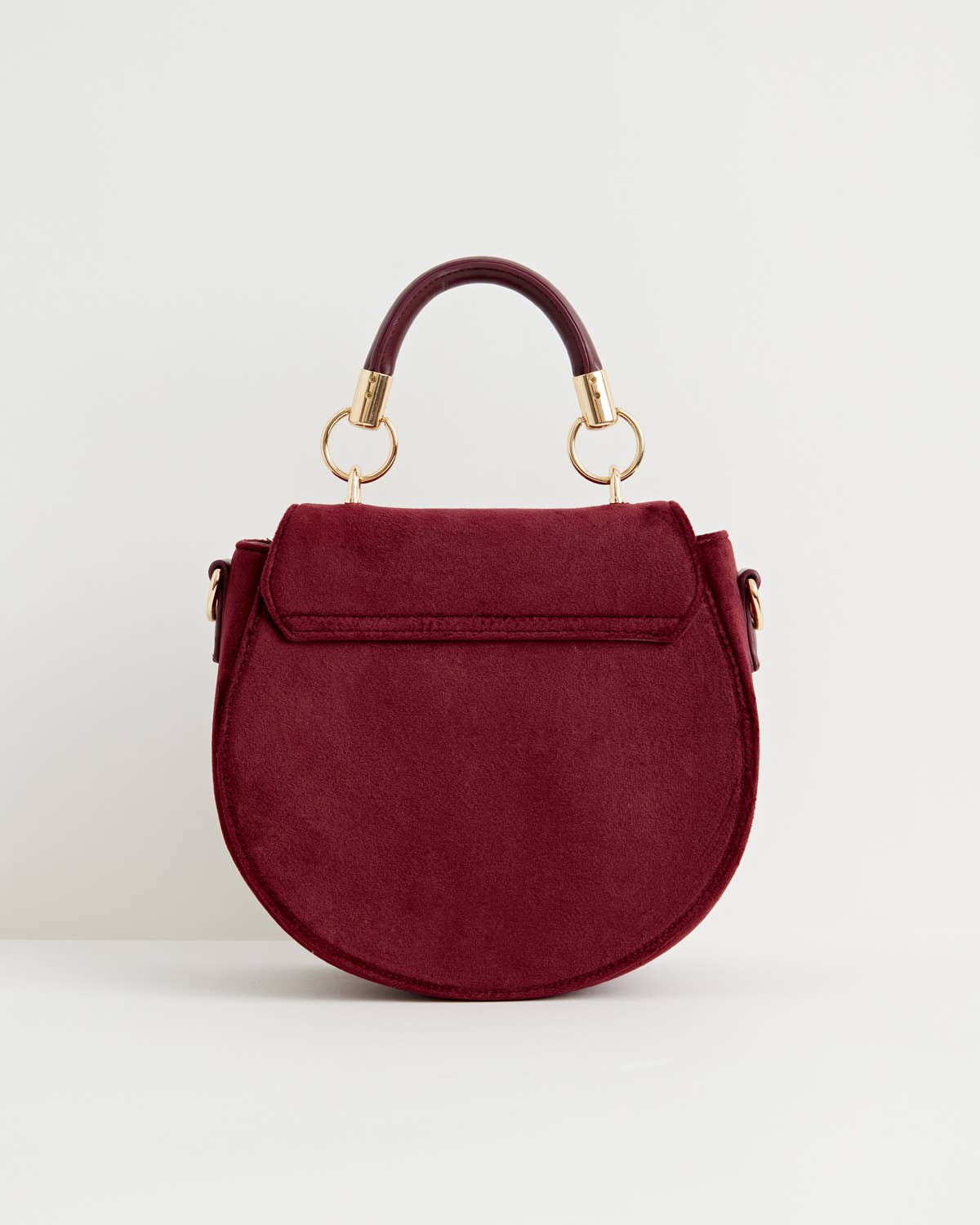 FABLE Fox & Mushroom Embroidered Velvet Saddle Purse