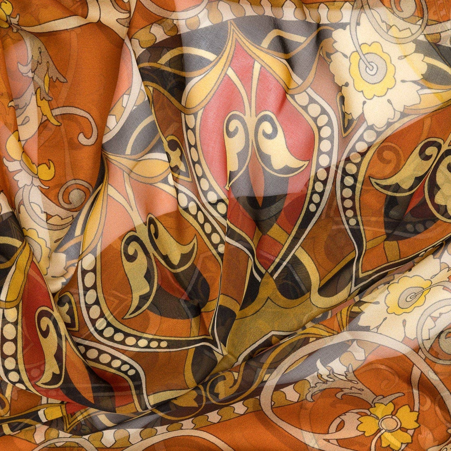 Natalia - Silk Scarf Shawl - Orange Marmalade