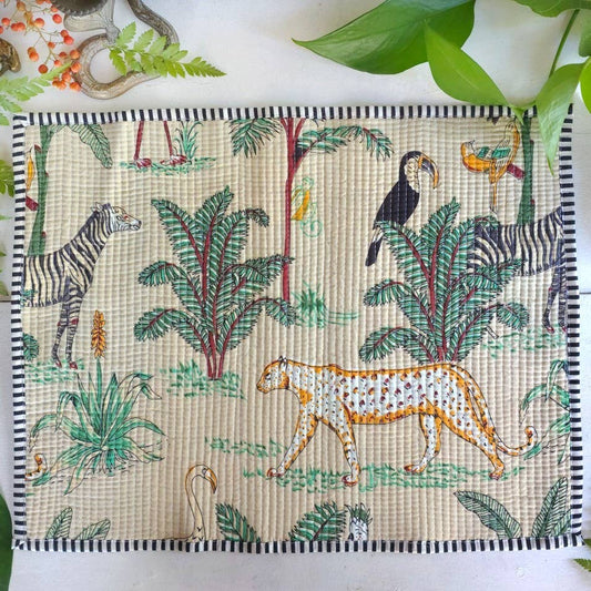 Placemats, Ivory Jungle, Set of 4