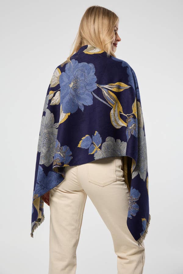 Gilded Floral Reversible Scarf