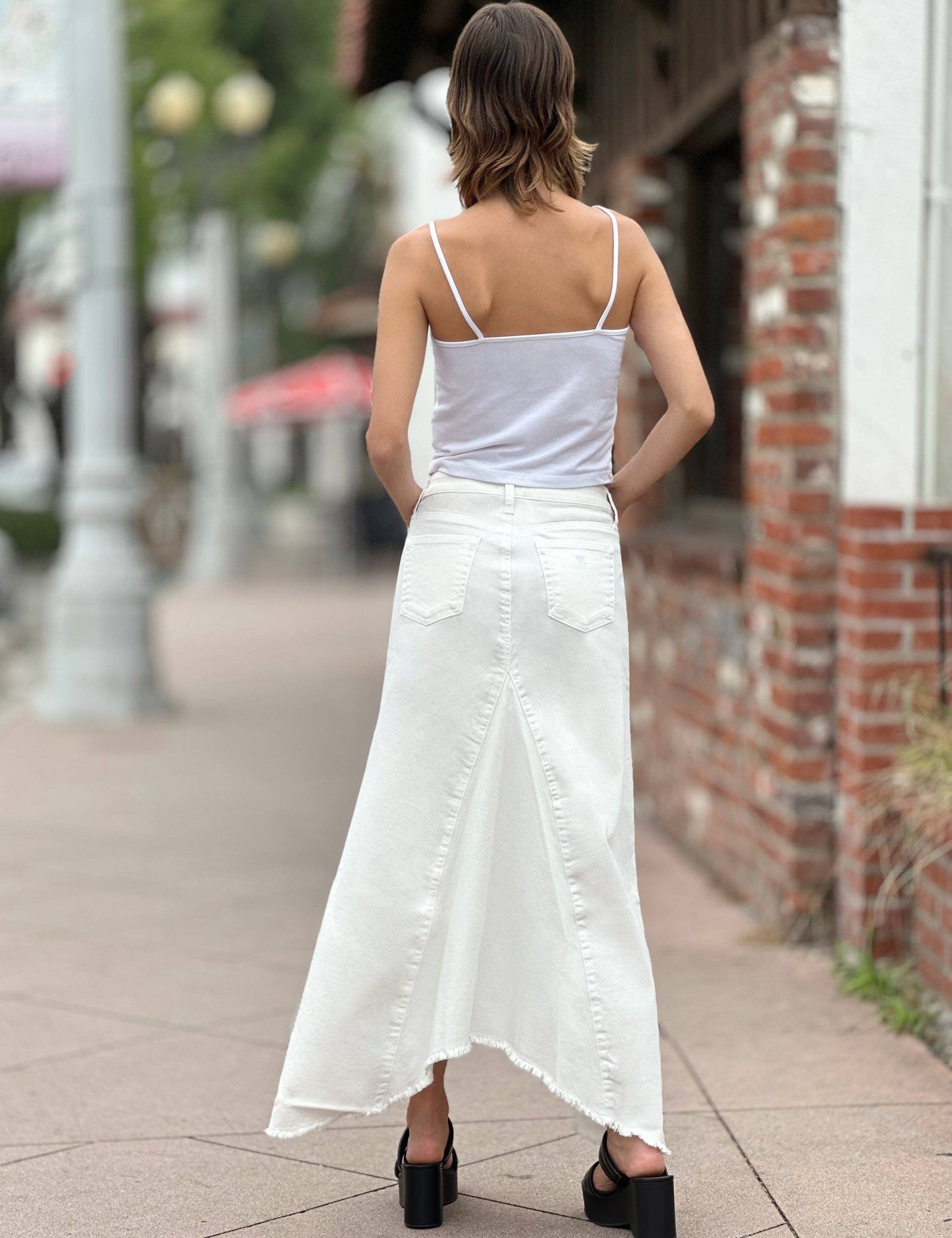 Selma Pieced Denim Maxi Skirt