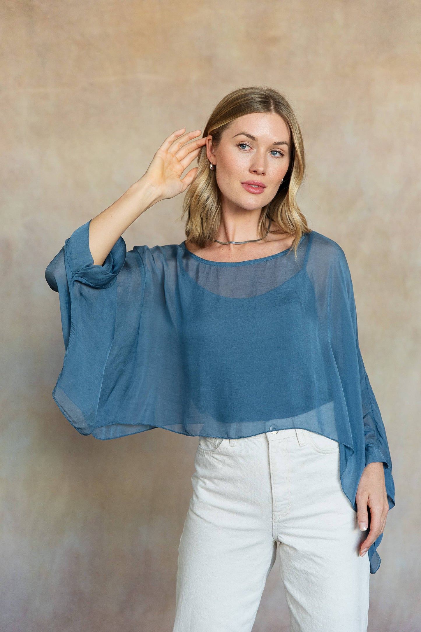 Mona Italian Silk Topper