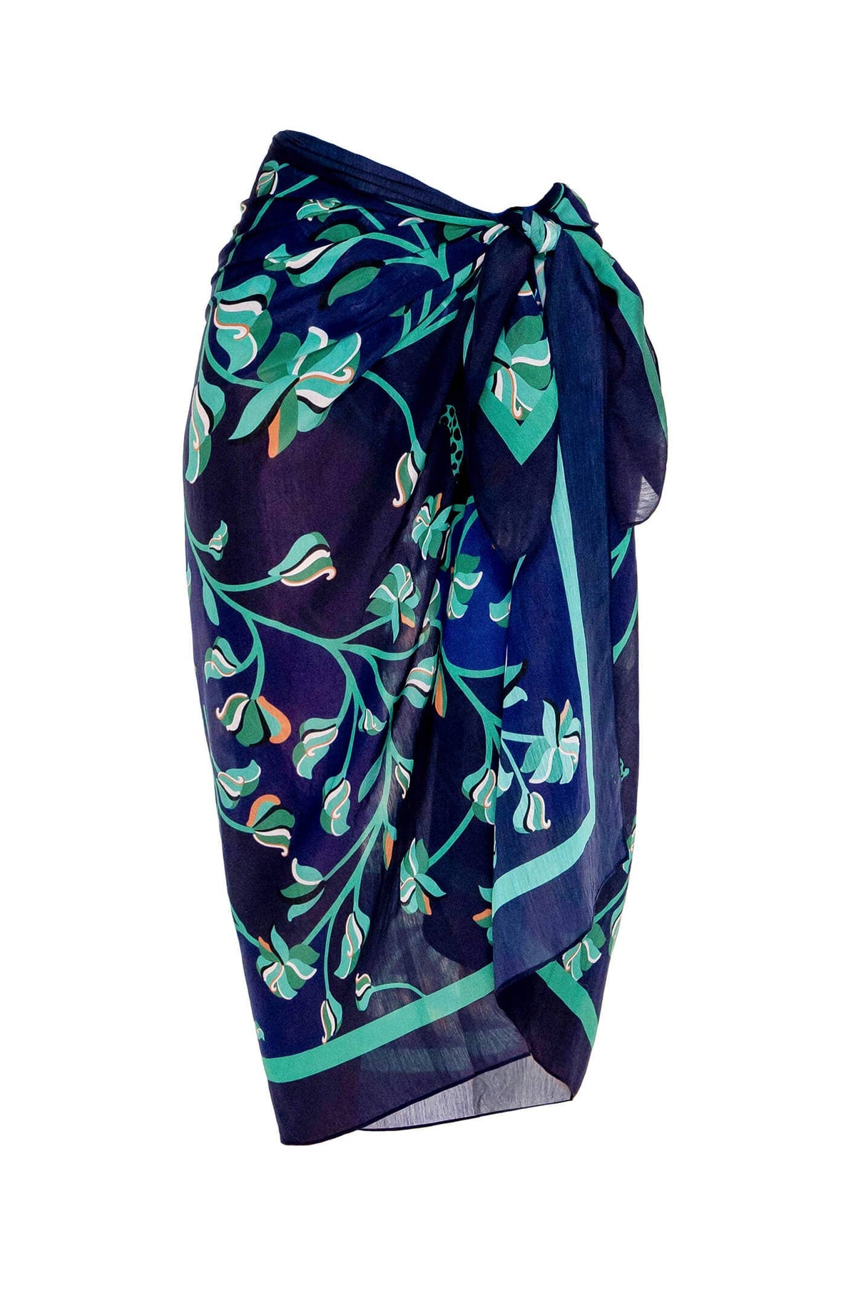 Beach Sarong Wrap - Leopards In The Verdant Wild