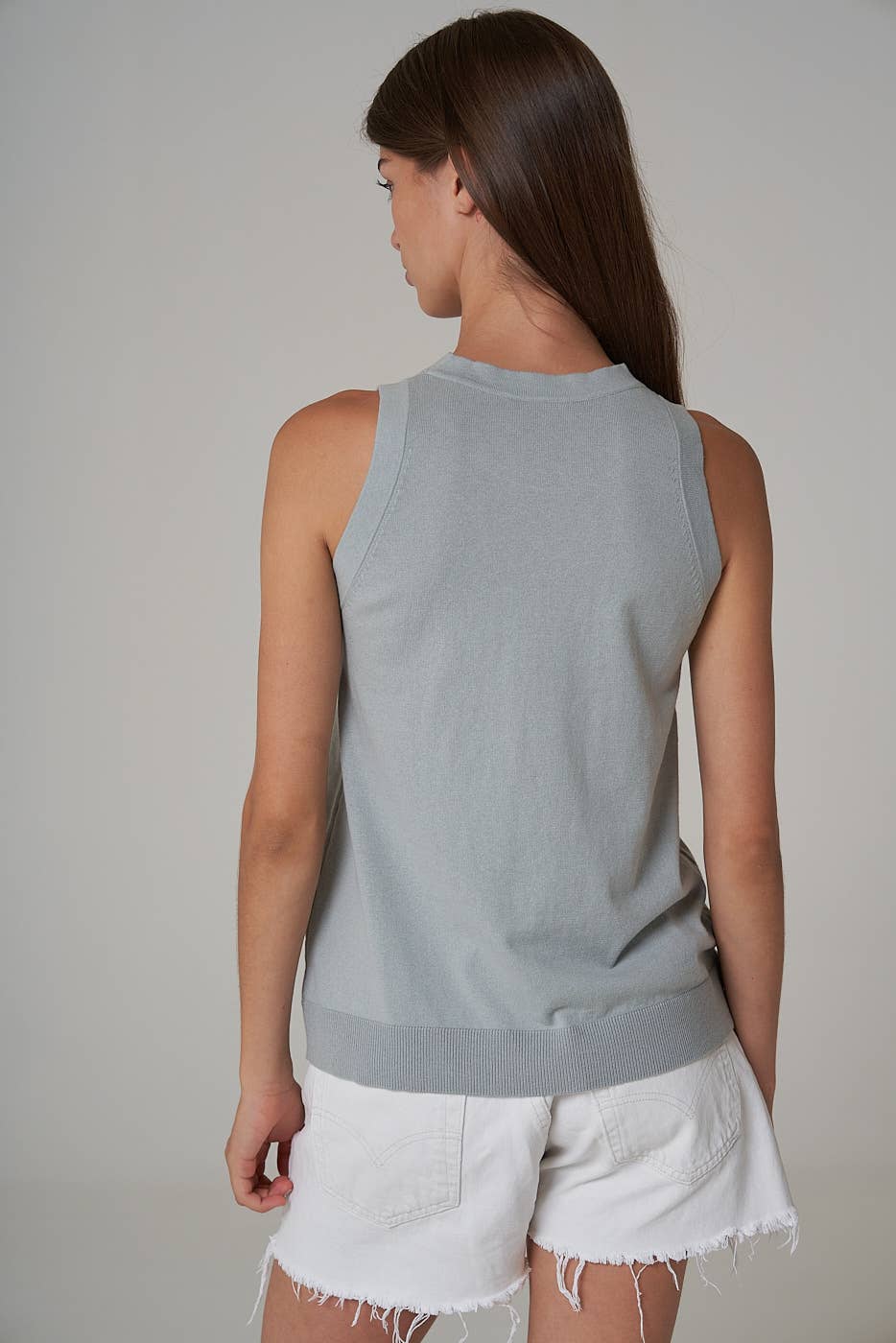 IRIS cotton cashmere knitted tank top