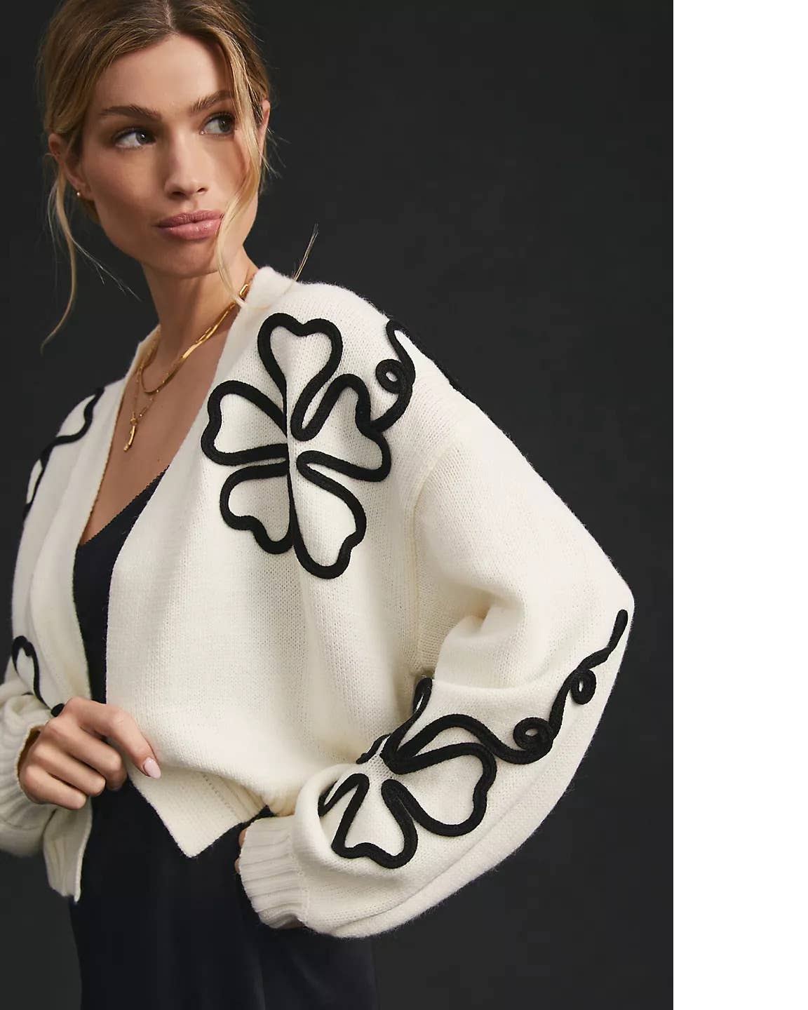 Cropped Floral Cardigan Squiggle