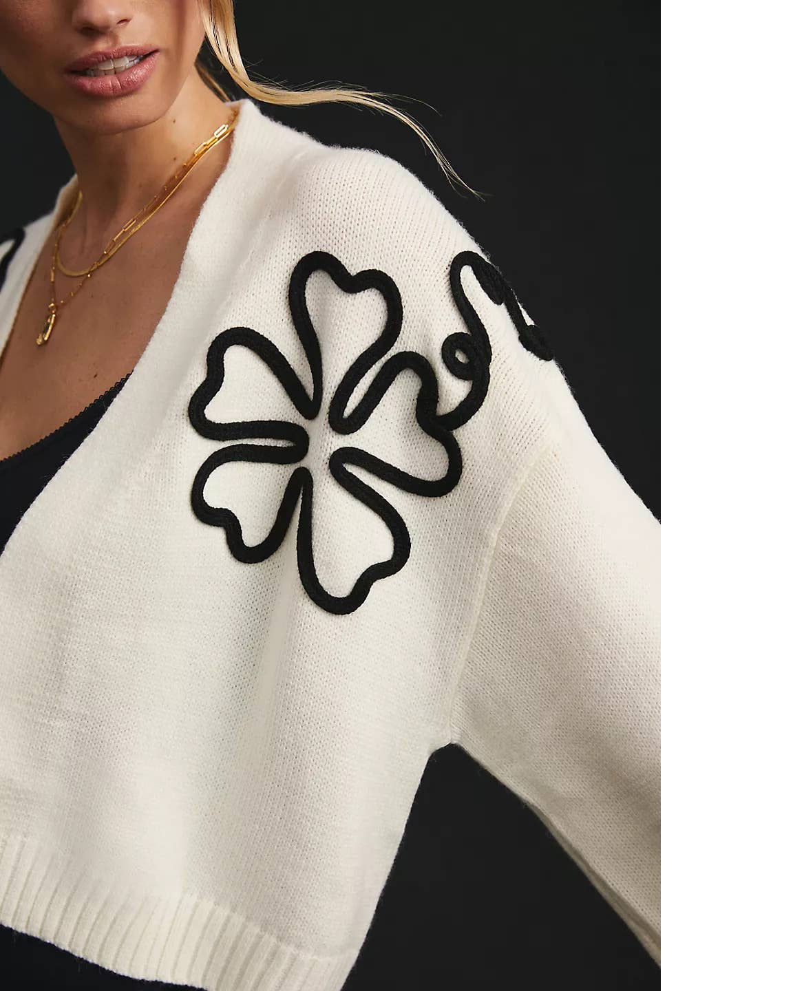 Cropped Floral Cardigan Squiggle