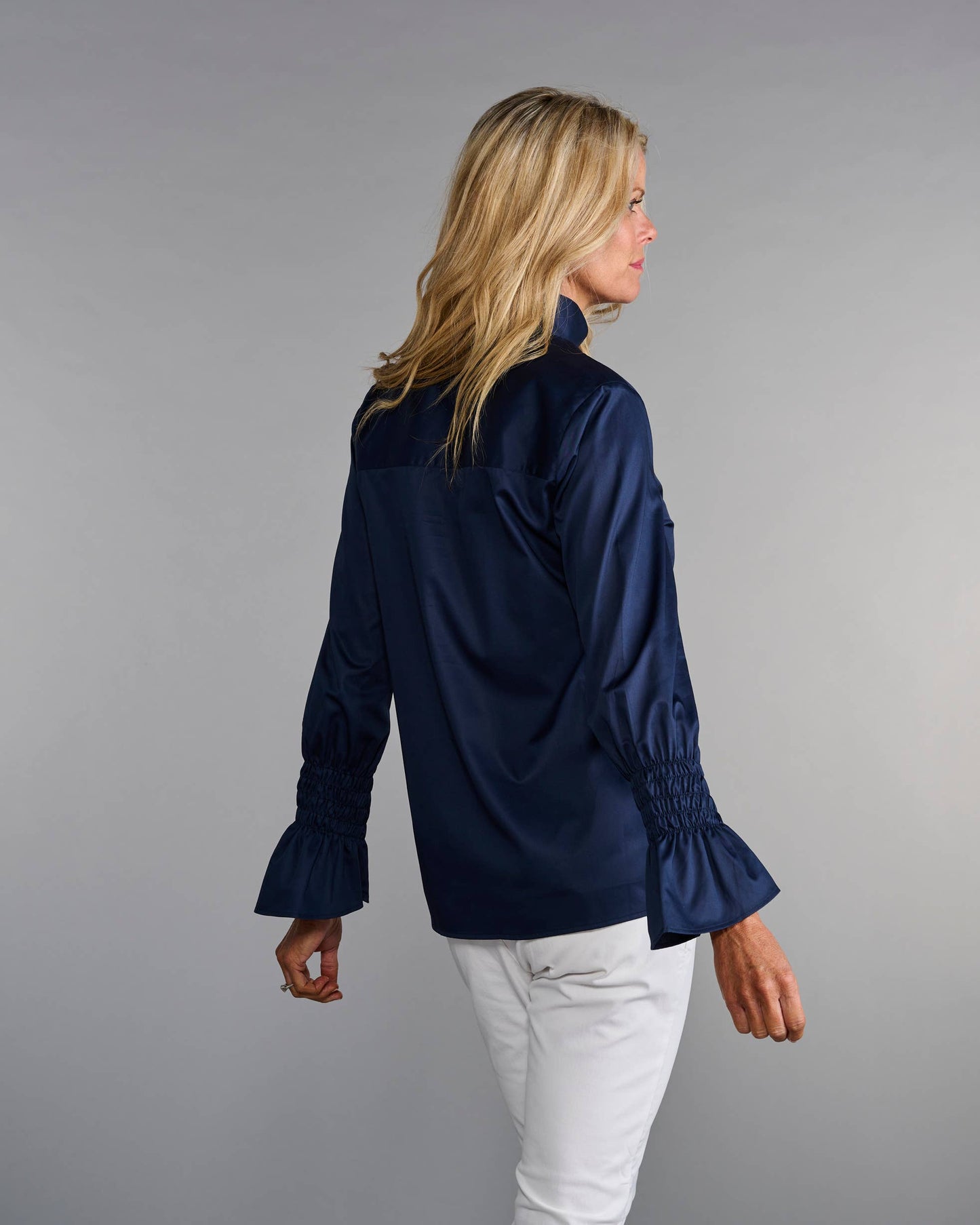 The Smocked Tunic in Deep Dark Blue