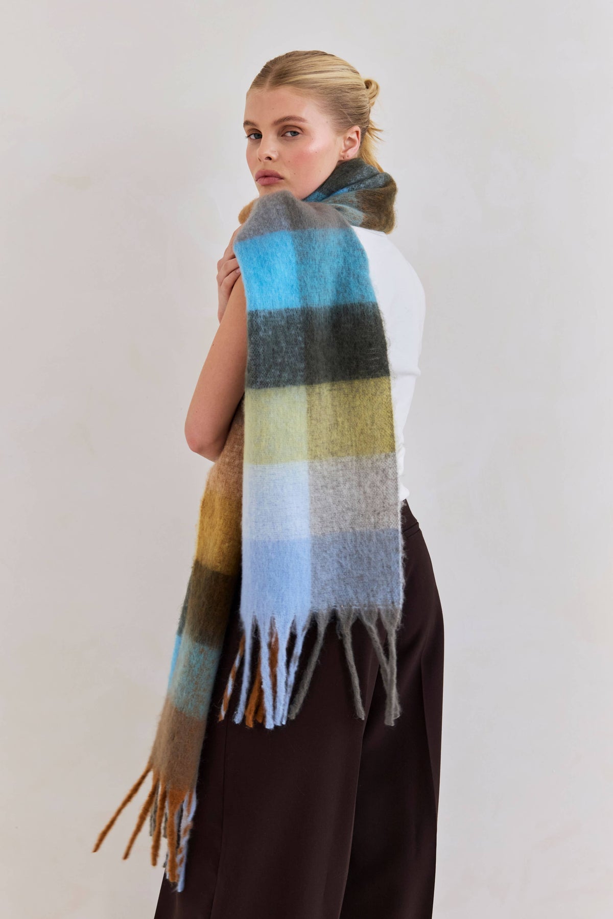 The Reykjavik Scarf - 100% Recycled - Blue/Orange