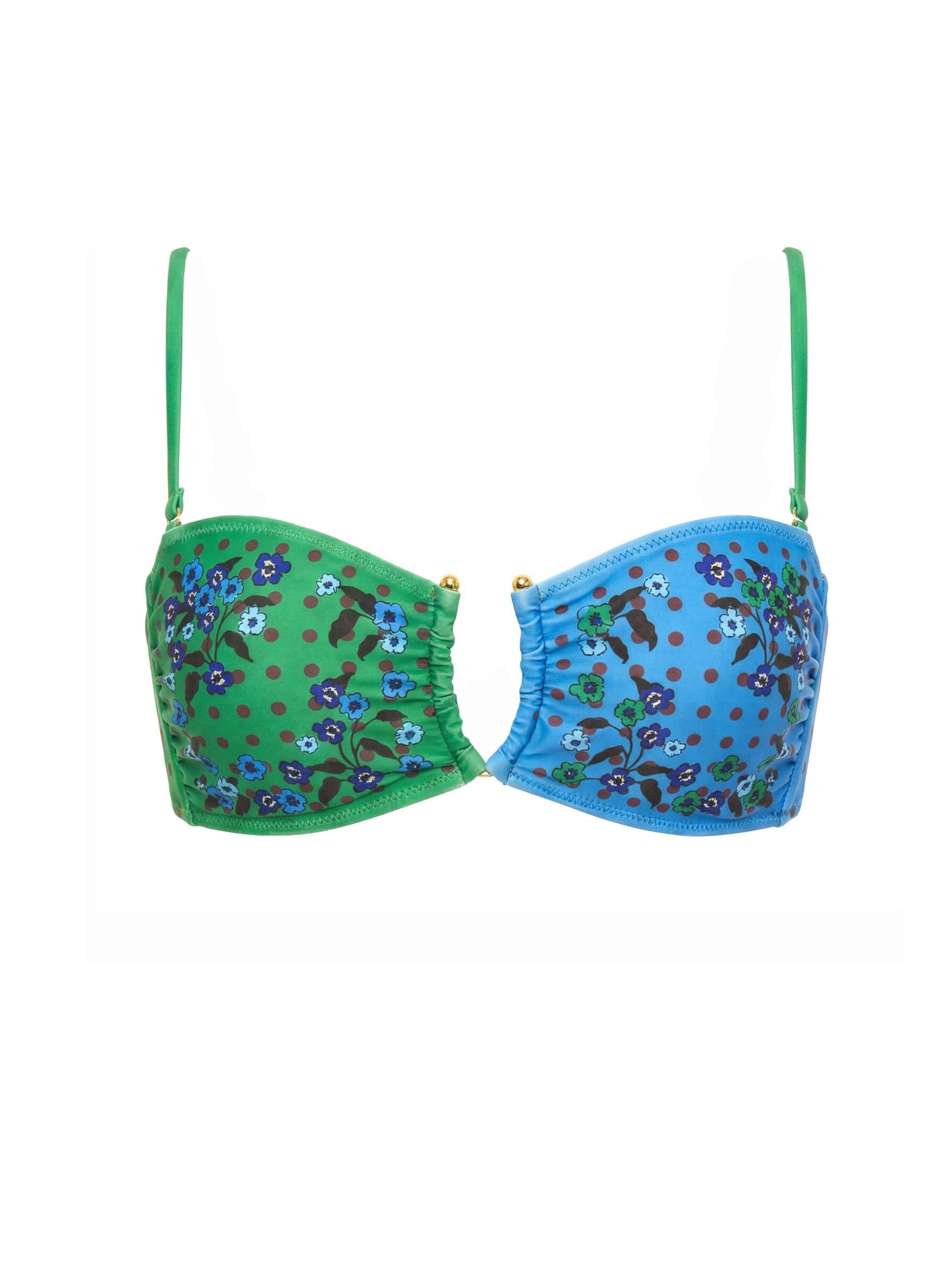 Polka Bloom Reversible Bandeau Top