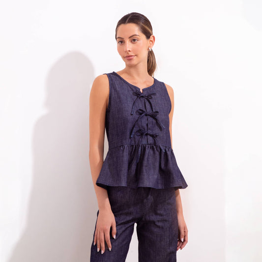 Lara Blouse Eugenia Indigo 