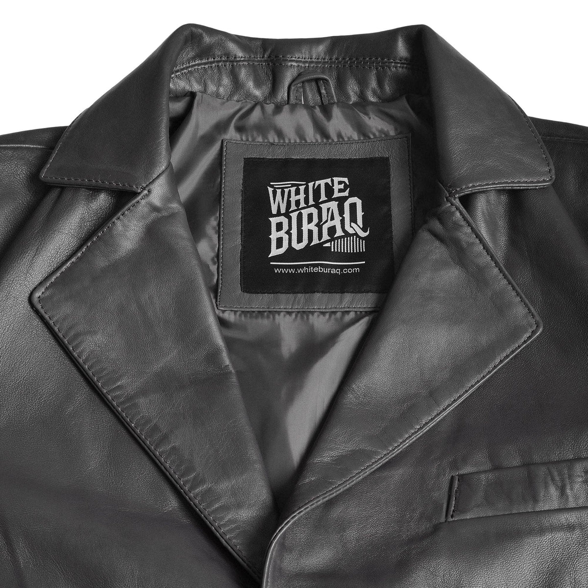 Men's Lambskin Leather Two-Button Blazer