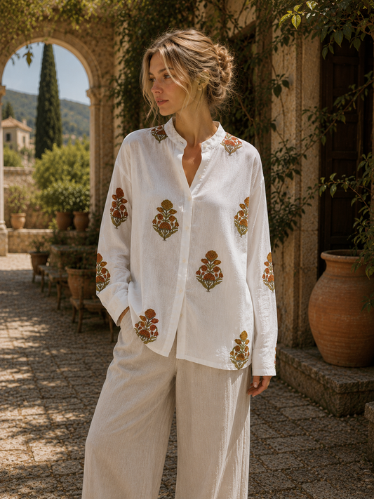 Relaxed Everyday Oversized Blouse ~ Terracotta
