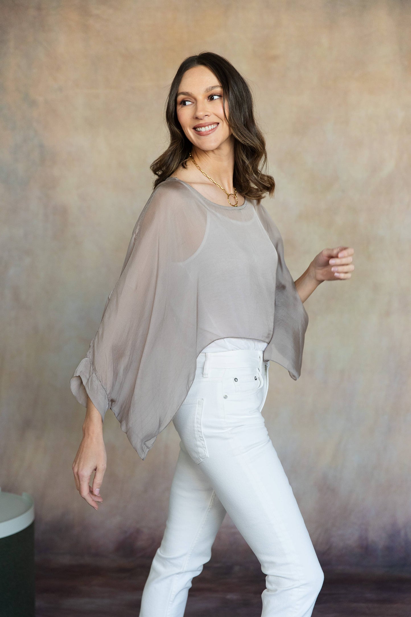 Mona Italian Silk Topper