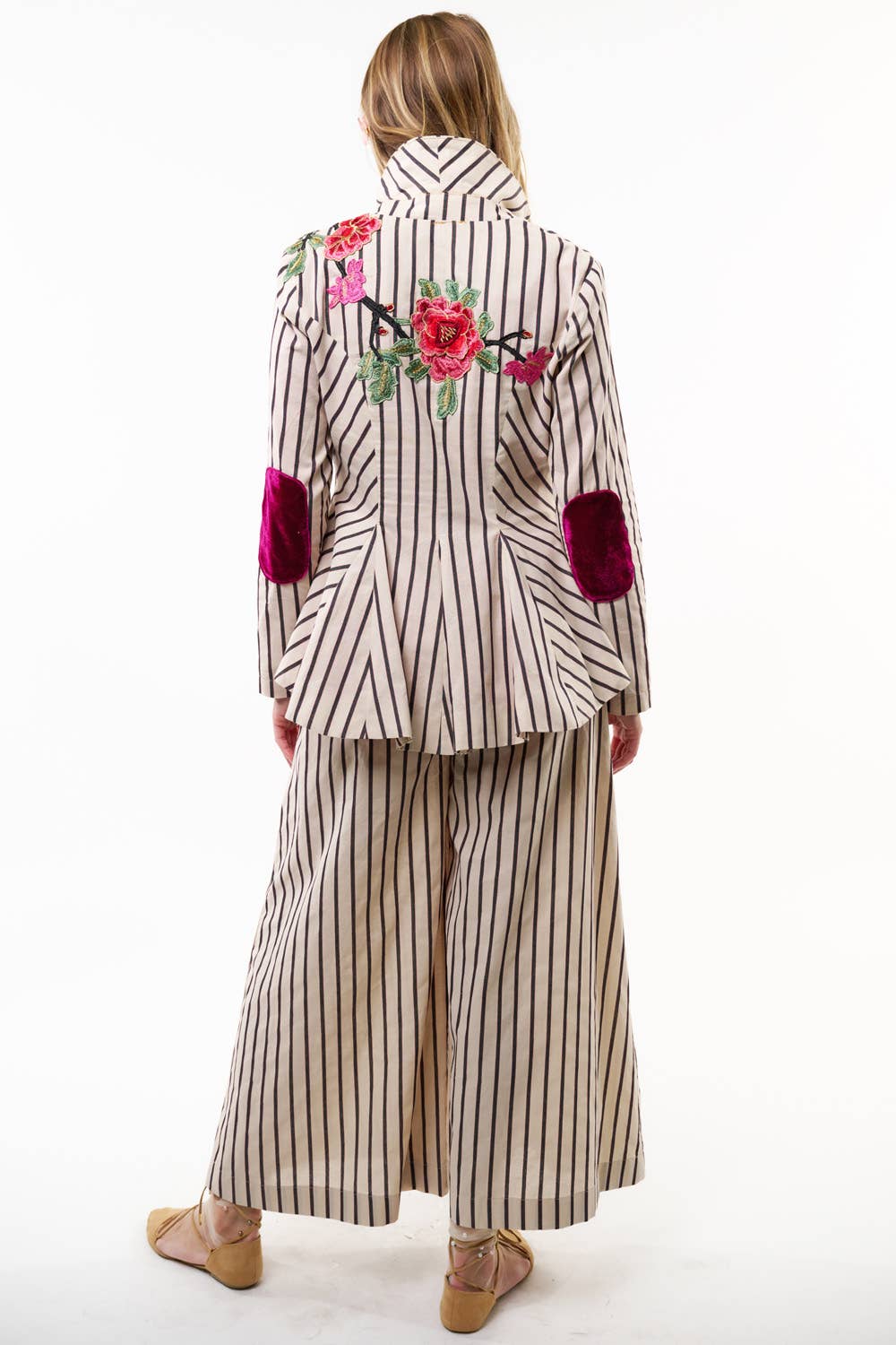 Derby Princess Stripe Pants | Wide Leg  Pants | Cotton Pants