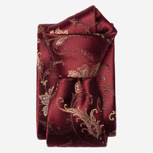 Prosecco - Silk Jacquard Tie - Burgundy