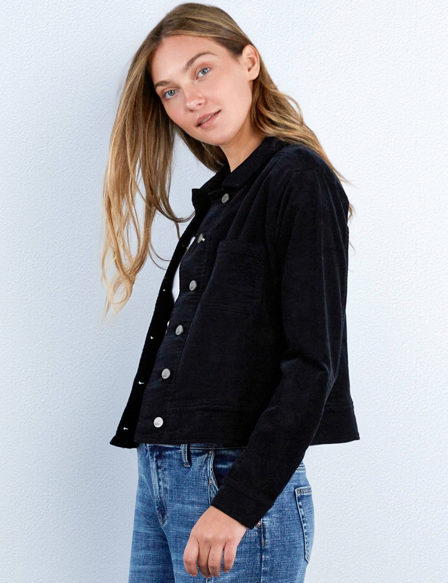 Cropped Cord Jean Jacket