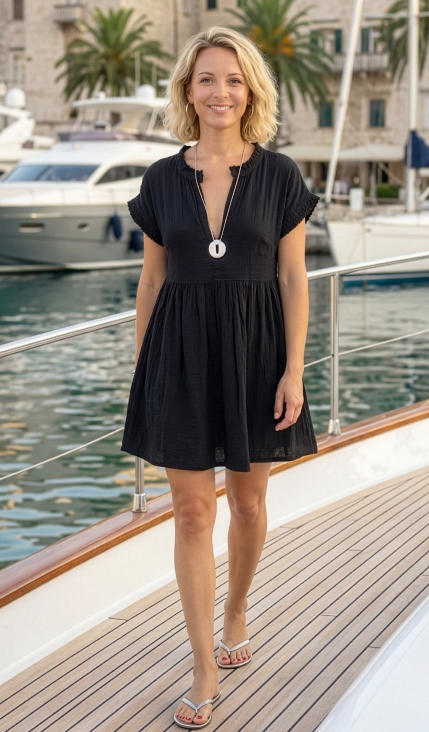 Regina A-Line Mini Dress - Double Bubble Black