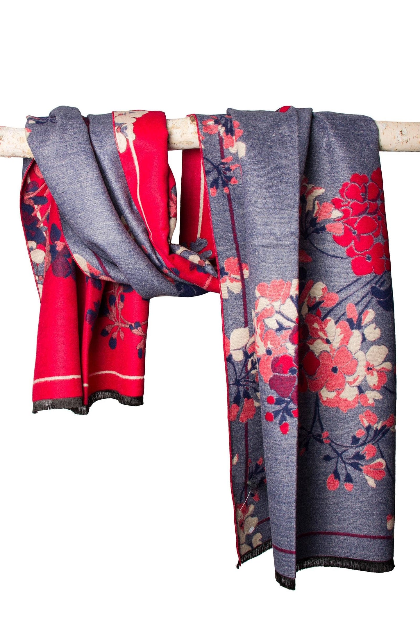 Reverse Floral Garden Printed Neck Scarf