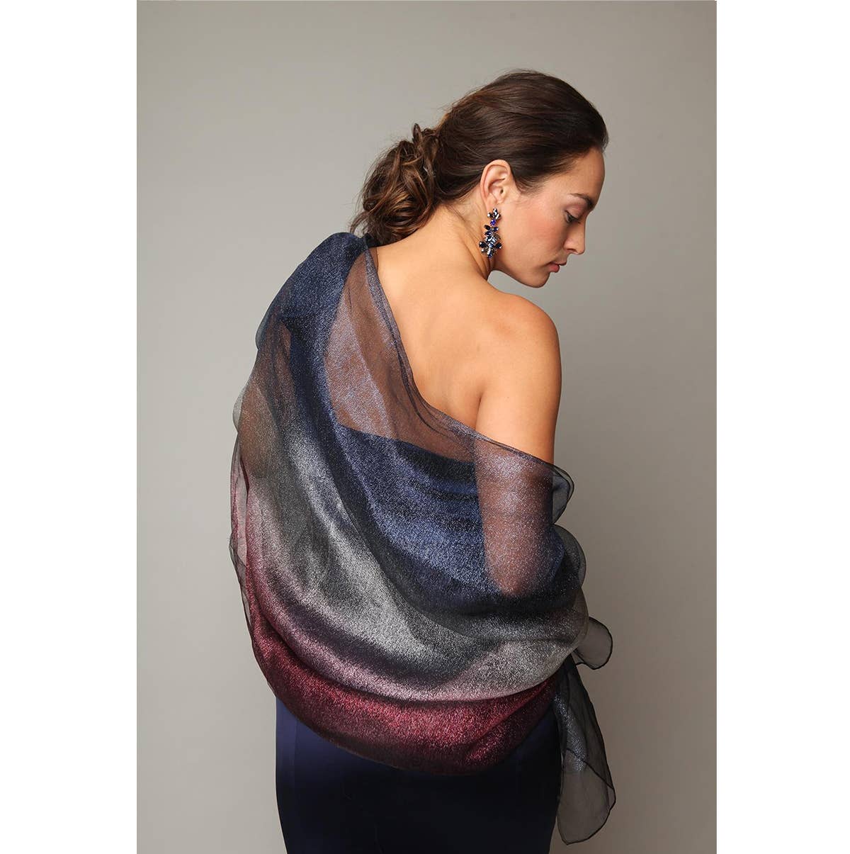 Silk Glitter Ombre Scarf