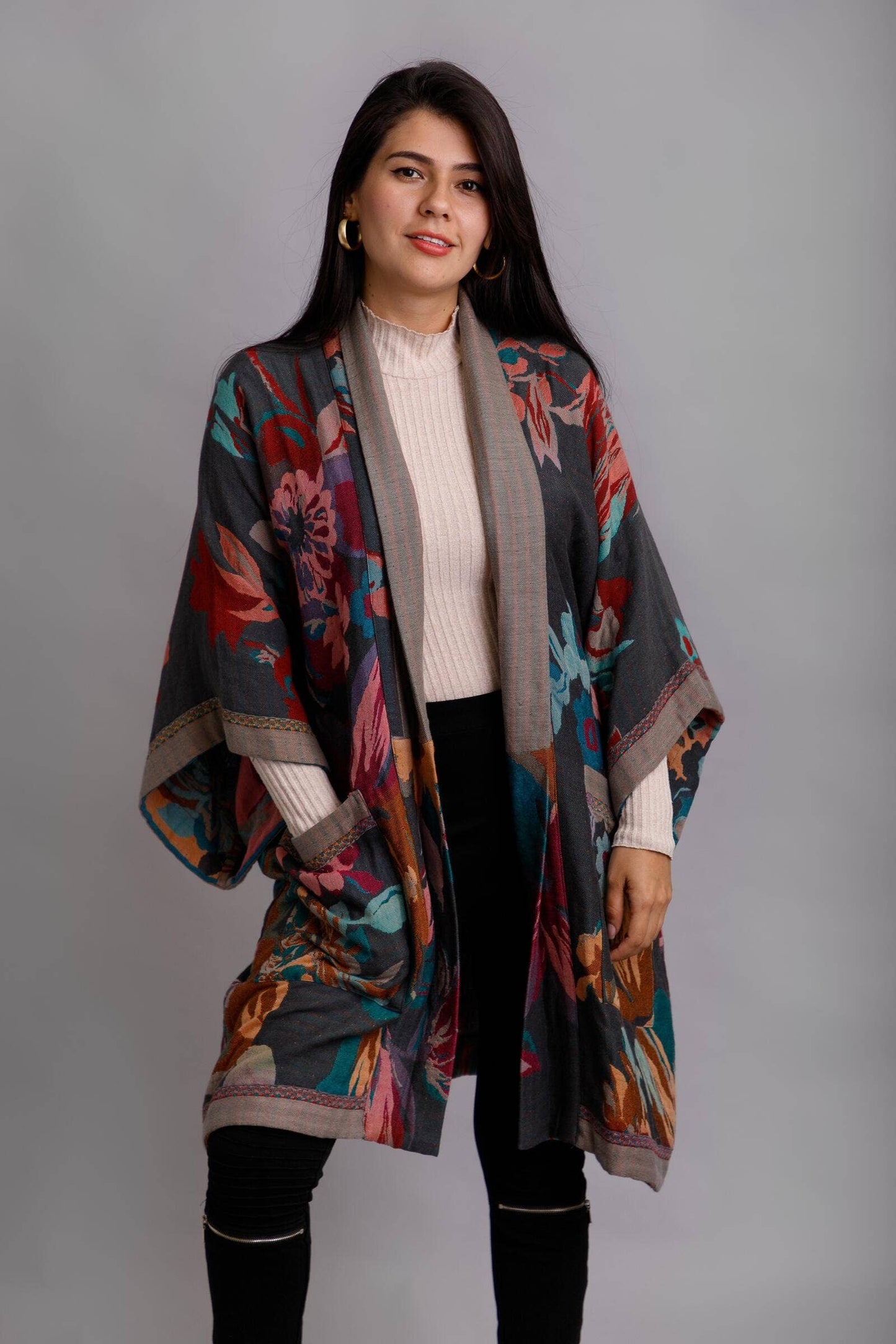 Floral Cotton Kimono Jacket