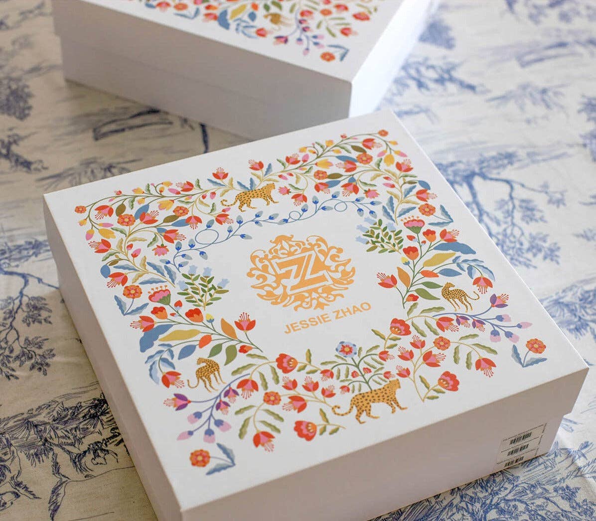 Amazon Rainforest Bone China Plates In Blue, Set Of Three