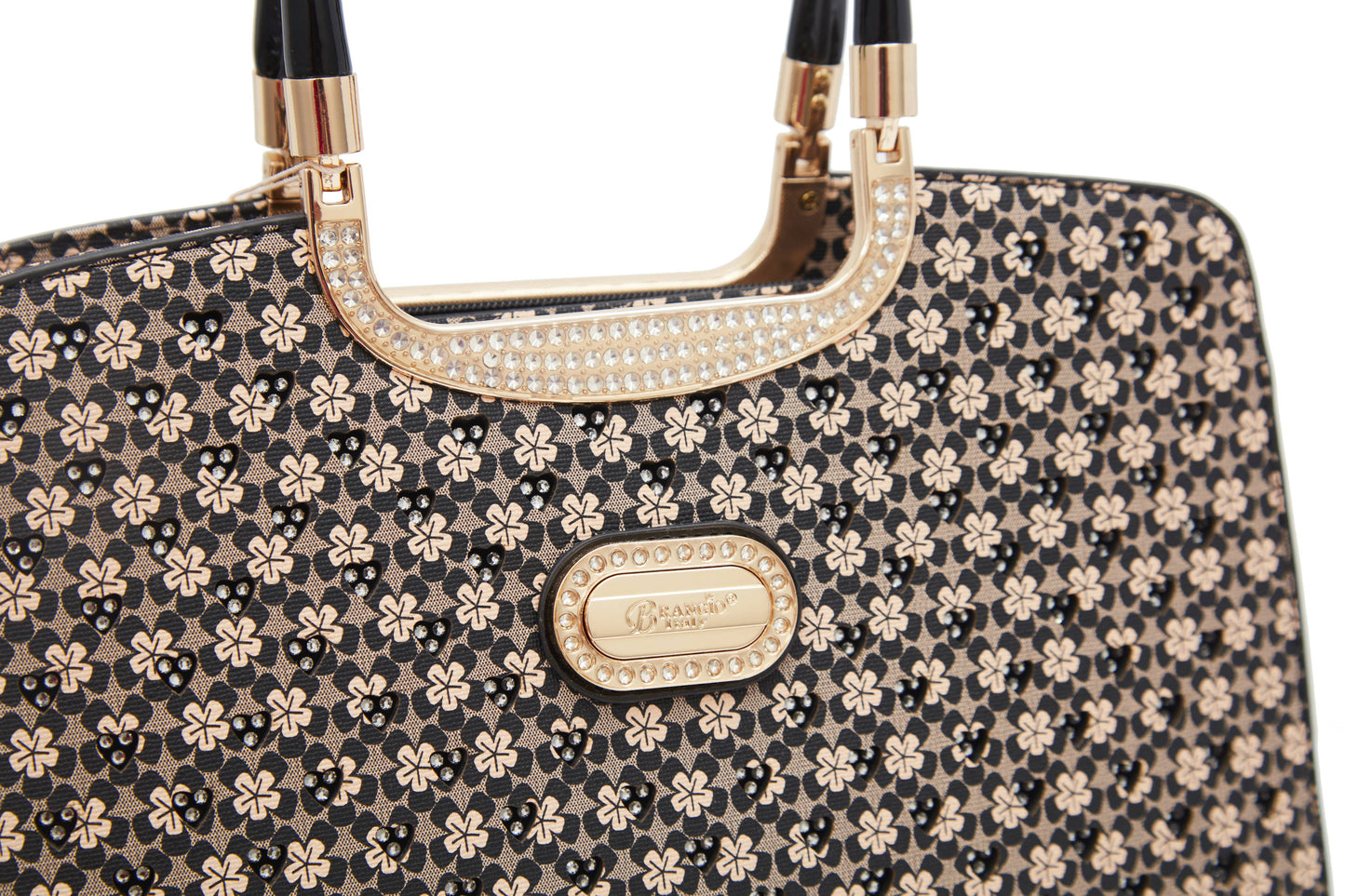 Brangio Italy Luxury Hearts Rhinestone Designer Handbag