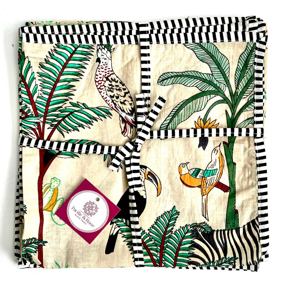 Napkins, Jungle Ivory, Set of 4