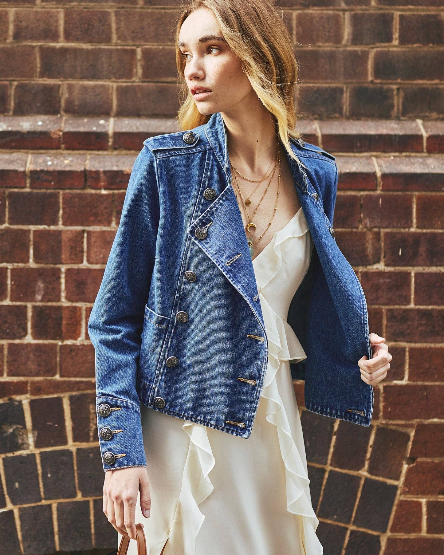 Front Line Military Denim Jacket - Blue Wash