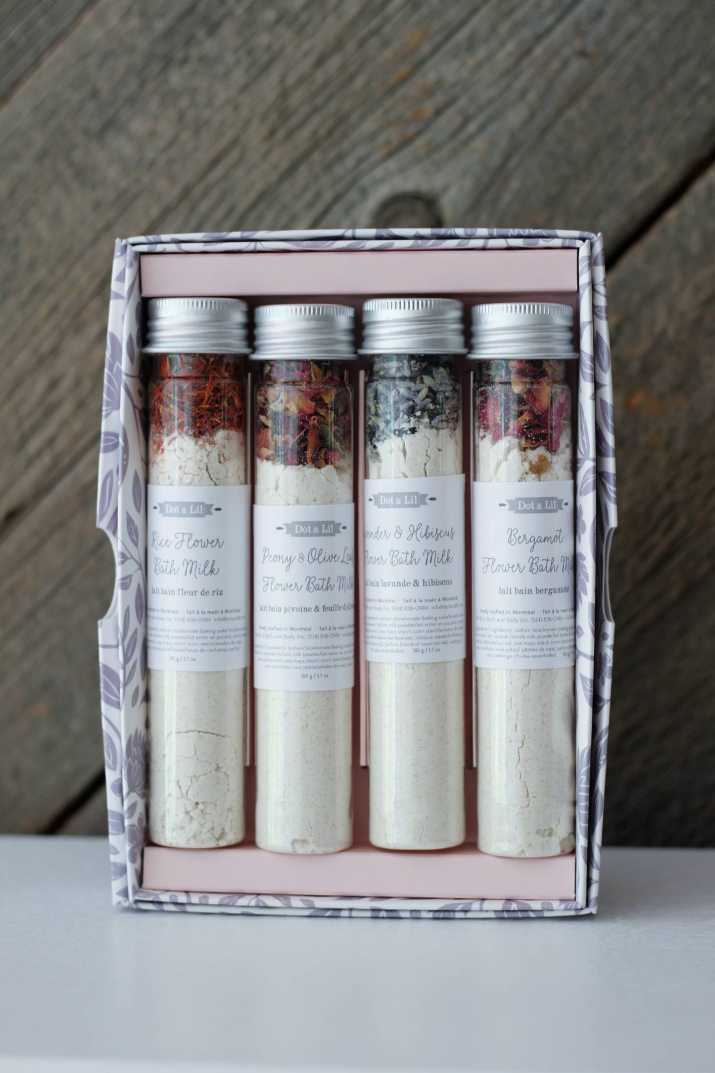 Library of bath milks gift set