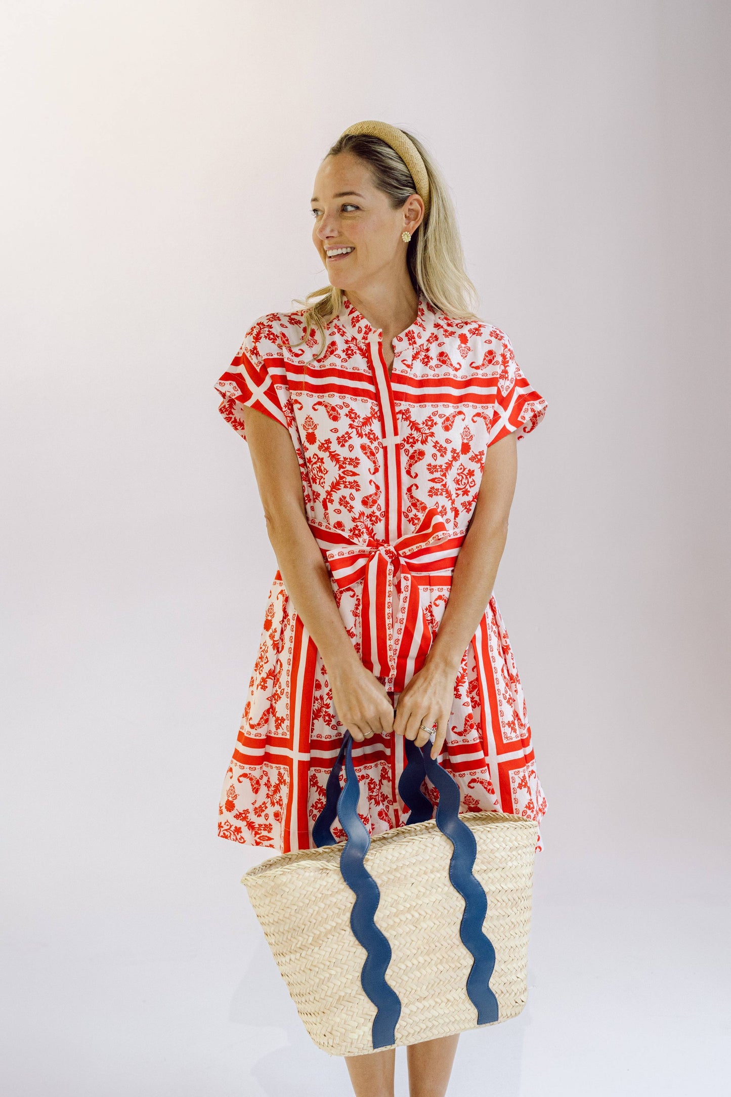 Winnie Dress - Red Paisley