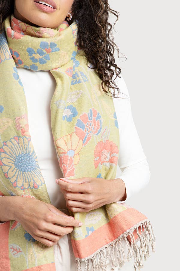 Fiore Cotton Reversible Scarf