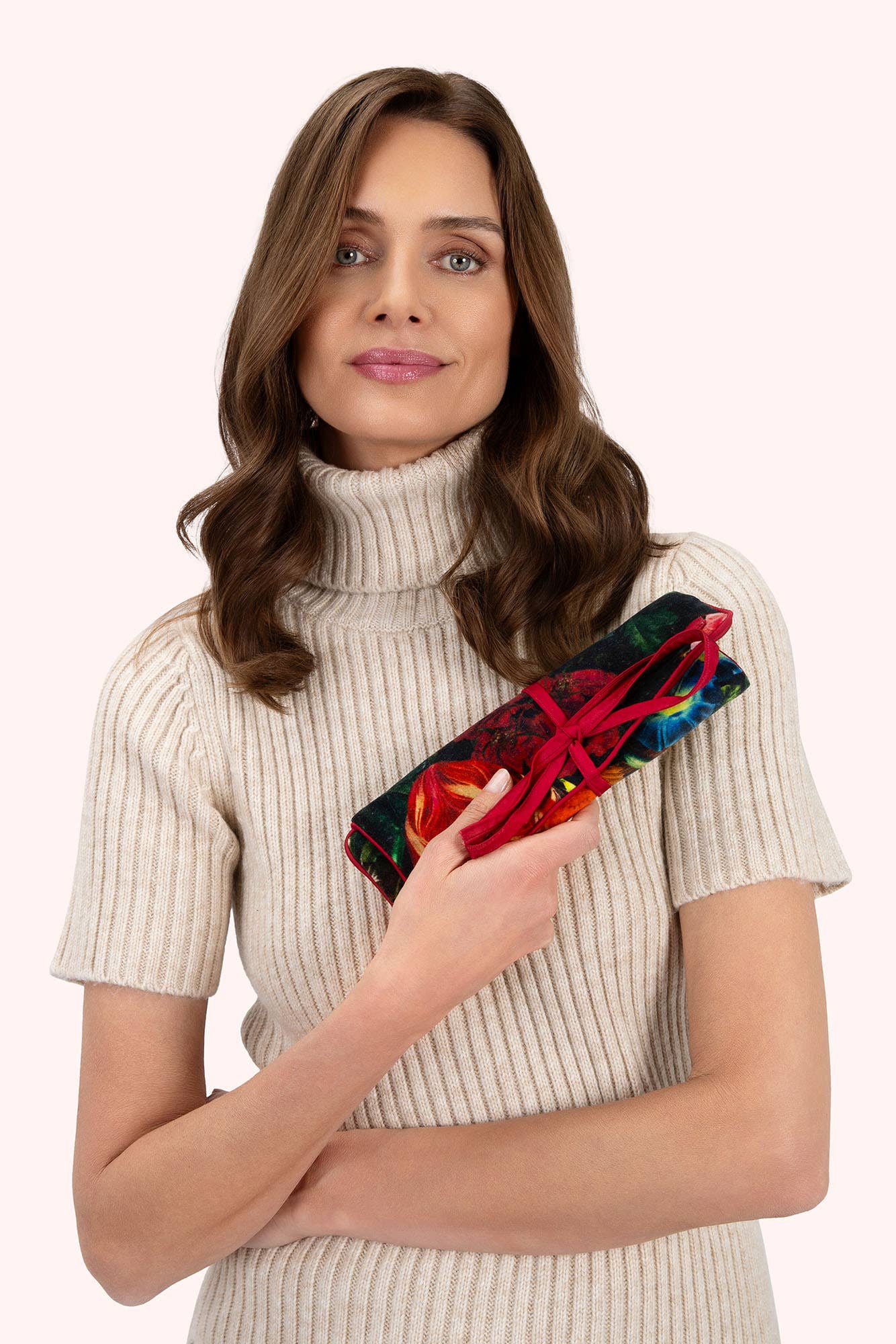 Jewellery Roll - Opulant Florals, Chocolate