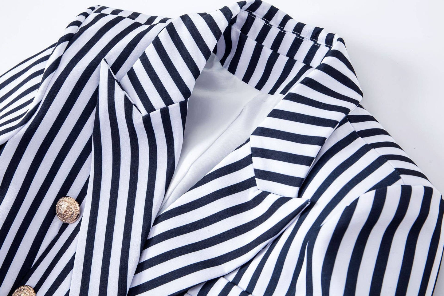 Double Breasted Striped Blazer