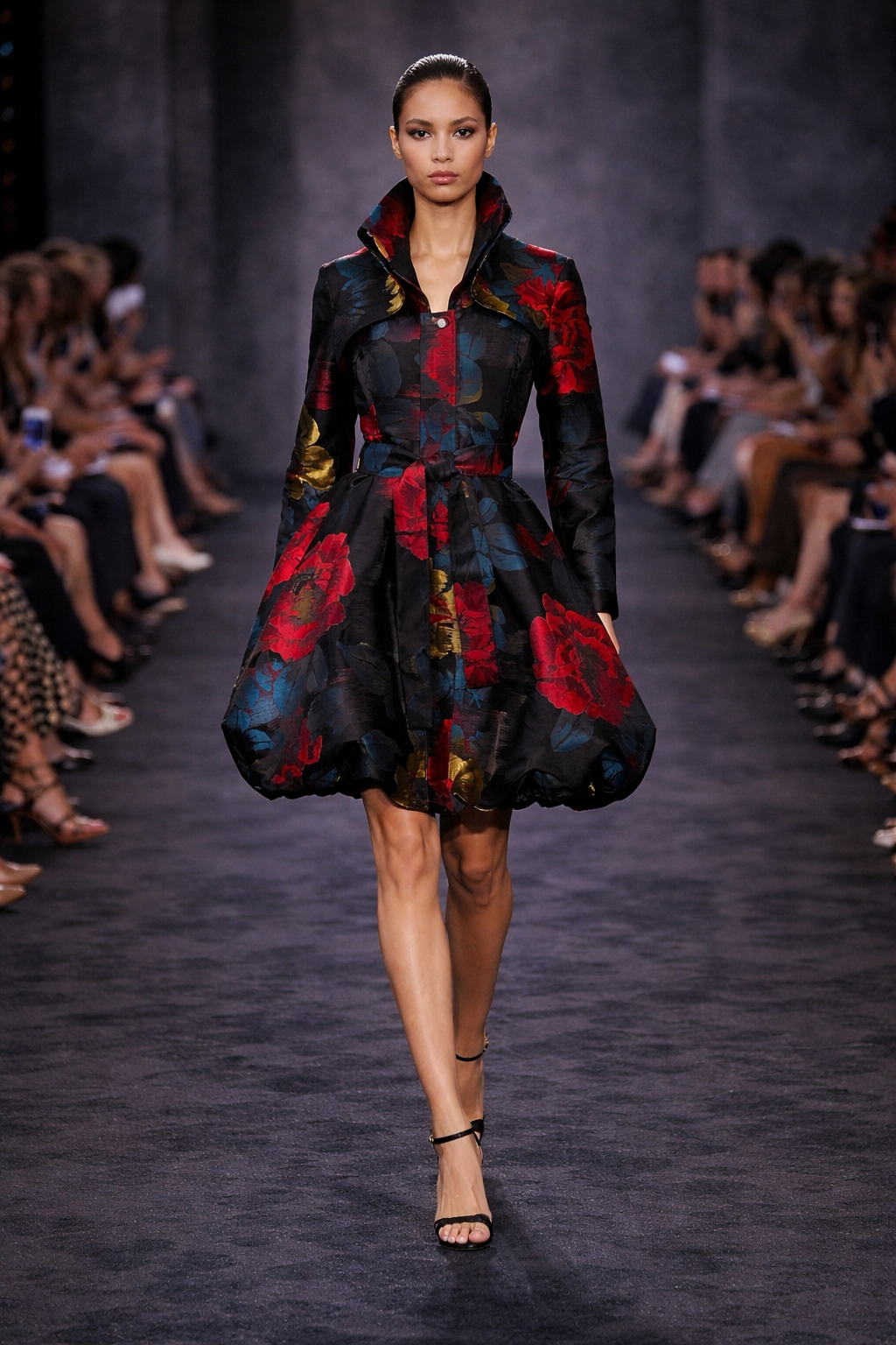 Brocade Bubble Coat-Dress
