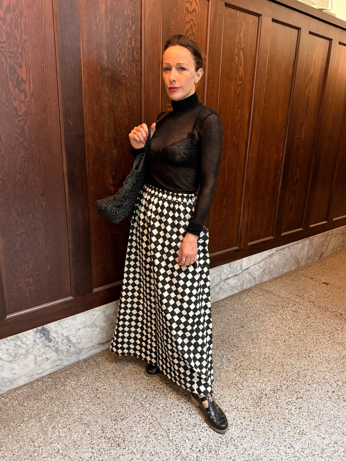 Tilda Skirt Black Losange