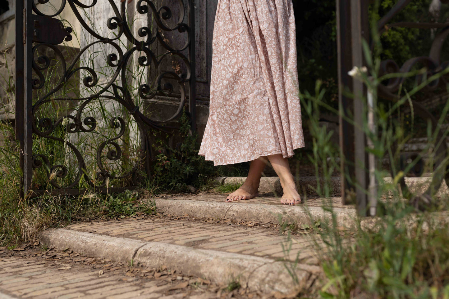 Cotton Venus Midi Dress ~ Ecru