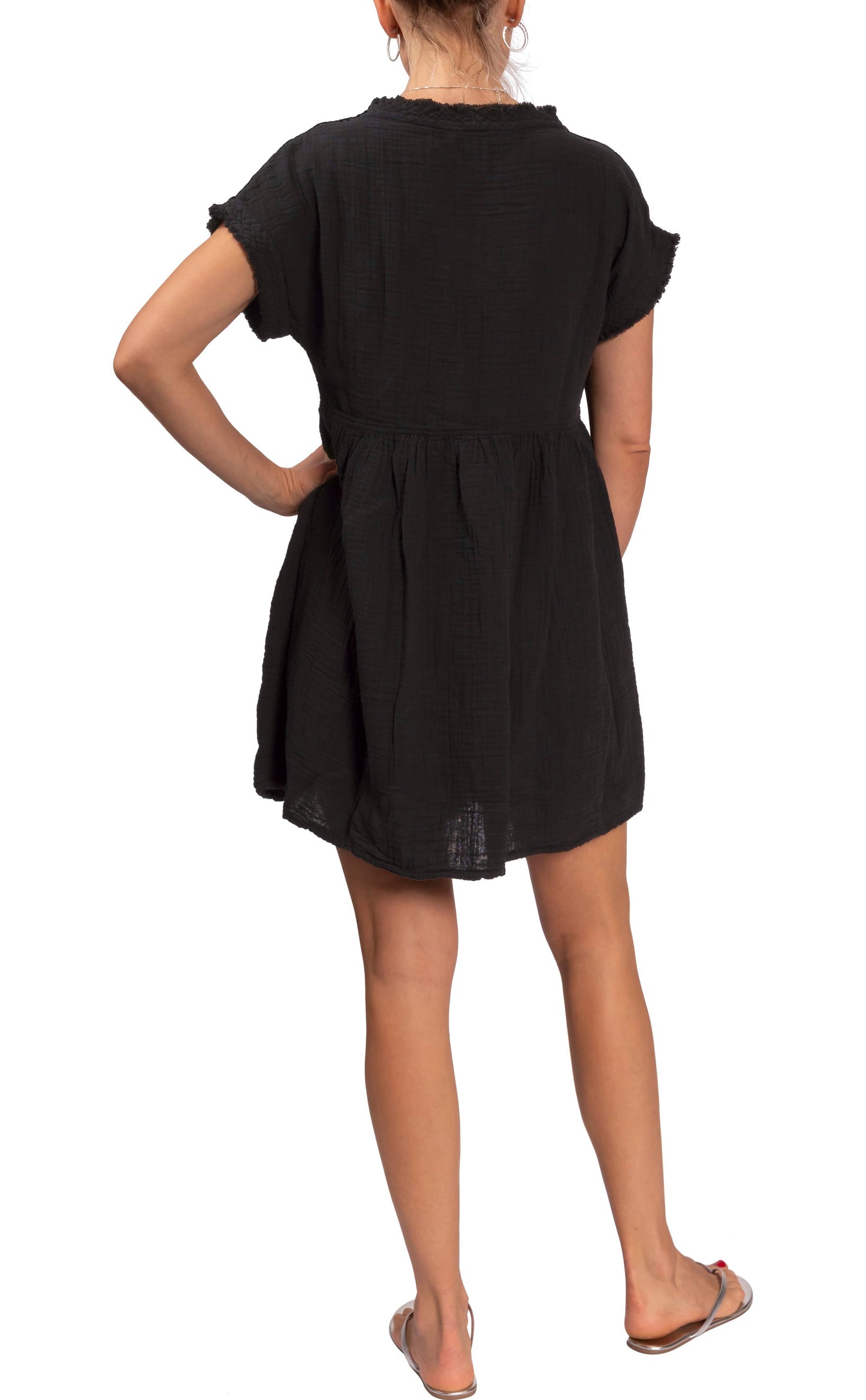 Regina A-Line Mini Dress - Double Bubble Black