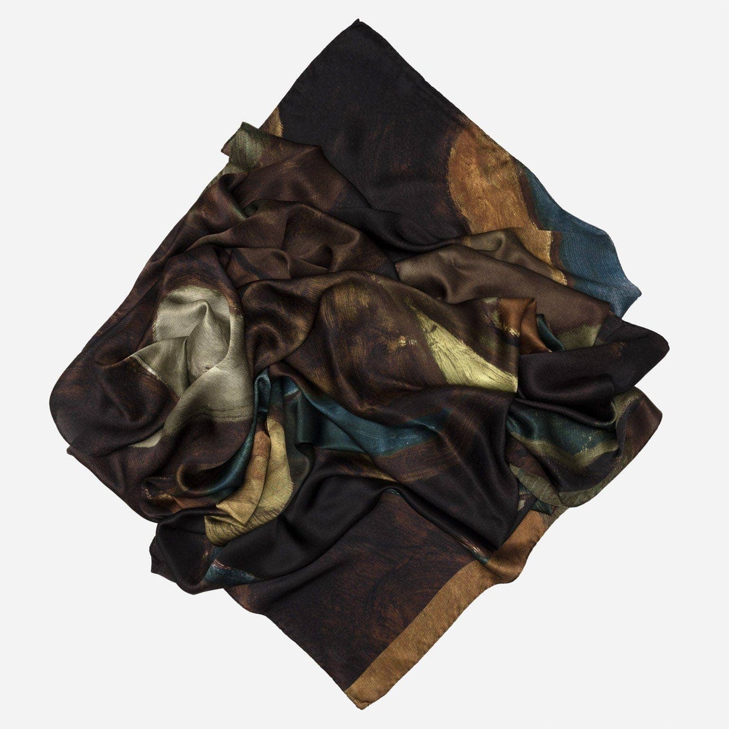 Marinella - Silk Scarf Shawl - Chocolate Brown